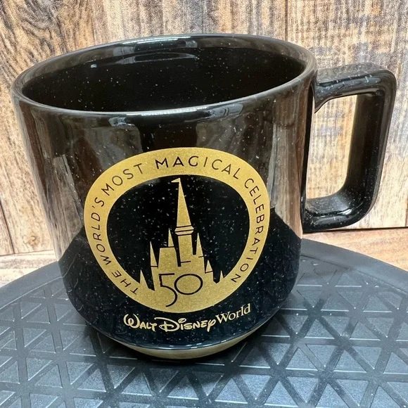 Disney | Kitchen | New Walt Disney World Parks 5th Anniversary Black Gold  Starbucks Coffee Mug | Poshmark